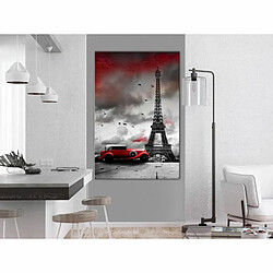 Paris Prix Tableau Imprimé Red Car in Paris 40 x 60 cm