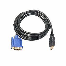 INECK® Câble HDMI Mâle vers VGA Mâle (D-Sub 15 broches) 1,8m