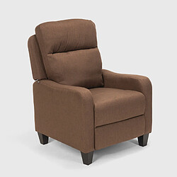 Acheter LE ROI DU RELAX Fauteuil inclinable Relax avec repose-pieds en tissu Kyoto, Couleur: Marron