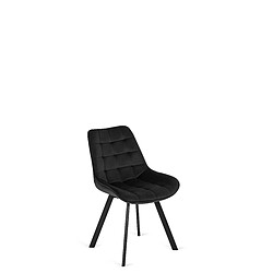 Vivaldi Chaise RICK Noir Velours 