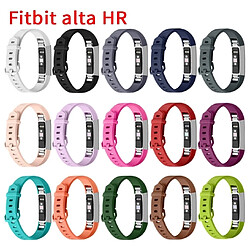 Wewoo Bracelet pour montre connectée Dragonne en silicone de couleur solide FITBIT Alta / HR vert menthe