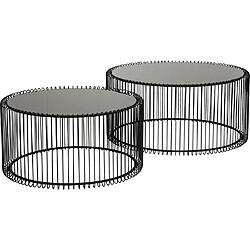 Karedesign Tables basses rondes Wire set de 2 noires Kare Design