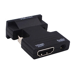 Acheter HDMI vers VGA Convertisseur Femelle à Mâle 1080p Adaptaeur avec Support de Câble Audio Pièce de Rechange Connecteur