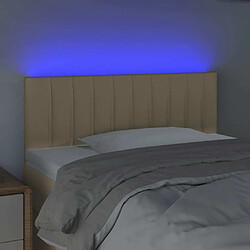 Avis Maison Chic Tête de lit scandinave à LED,meuble de chambre Crème 100x5x78/88 cm Tissu -MN95964