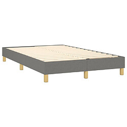 Avis vidaXL Sommier à lattes de lit avec matelas Gris foncé 120x200cm Tissu