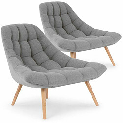 Paris Prix Lot de 2 Fauteuils Scandinaves Johan 102cm Gris