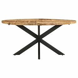 vidaXL Table de salle à manger 160x90x75 cm Bois de manguier brut