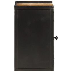 Avis vidaXL Armoire de salle de bain 40x30x50 cm fer et bois de manguier