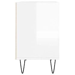 Maison Chic Meuble TV scandinave - Banc TV pour salon blanc brillant 103,5x30x50 cm bois d'ingénierie -MN44637 pas cher