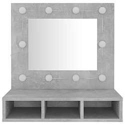 Avis Helloshop26 Armoire à miroir avec led 60 x 31,5 x 62 cm gris 02_0006673