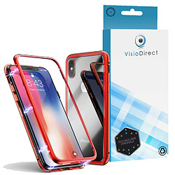 Coque magnétique pour mobile Iphone XR 6.1"" rouge de protection anti-choc -Visiodirect- 