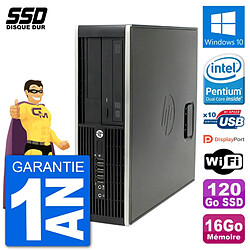 PC HP Compaq Pro 6300 SFF Intel G630 RAM 16Go SSD 120Go Windows 10 Wifi - Occasion