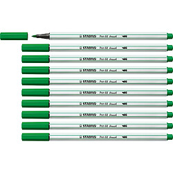 STABILO Feutre pinceau Pen 68 brush, vert émeraude () 