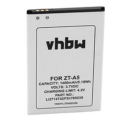 vhbw Li-Ion batterie pour téléphone portable mobil smartphone comme ZTE Li3714T42P3h765039 (1400mAh, 3.7V) 