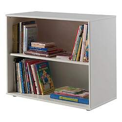 Vipack Bibliothèque 2 niveaux Pino Bois Blanc