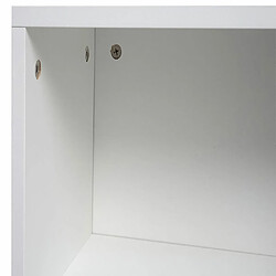 Avis Mendler Meuble TV HWC-L36, Table de télévision Table basse Armoire TV Commode, bois 50x144x40cm Compartiment de rangement, blanc brillant