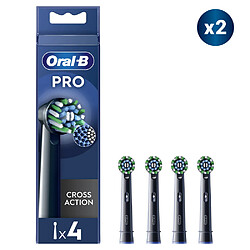 Oral-B Pro Cross Action Noire - 8 Brossettes