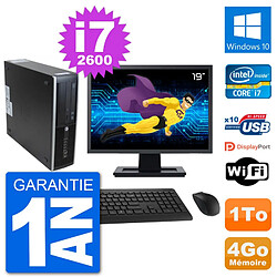 PC HP 8300 SFF Ecran 19" Intel i7-2600 RAM 4Go Disque Dur 1To Windows 10 Wifi · Occasion 