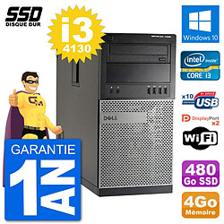 PC Tour Dell 7020 Intel Core i3-4130 RAM 4Go SSD 480Go Windows 10 Wifi · Occasion 