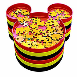 Avis Ravensburger 17975 Accessoire de puzzle Disney Mickey Mouse Sort & go - Plateaux de tri en plastique robustes et faciles A utiliser en forme de tAte de Mickey Mouse pour puzzles jusquA 1000 piAces, Rouge