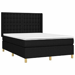 Acheter Sommier à lattes,Cadre à lattes de lit pour Adulte matelas et LED Noir 140x200 cm Tissu -MN62670