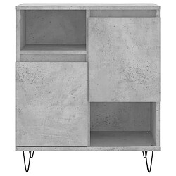 Maison Chic Buffet,Meuble de Rangement,commode pour salon,Cuisine Gris béton 60x35x70 cm Bois d'ingénierie -MN11256 pas cher