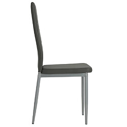 Avis Decoshop26 Lot de 4 chaises de salle à manger cuisine design élégant synthétique gris CDS021585