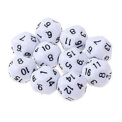 10pcs 16 faces d16 14mm opaque acrylique dés pour jeu de rôle rpg blanc