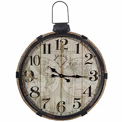 Horloge Murale Alexandra House Living Noir Fer Bois MDF 69 x 2 x 64 cm 