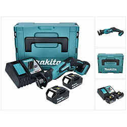 Makita DJR 185 RFJ Scie sabre recipro sans fil 18 V + 2x Batteries 3.0 Ah + Chargeur + Coffret Makpac