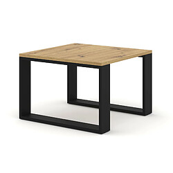 FURNLUX Table basse NUKA DUO 60x60x47 Crème & Noir