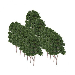 Arbres Modèle figurine arbres 4x20 Modèle Vert Foncé Arbre N Échelle Train Disposition Wargame Paysage Diorama 7.5cm