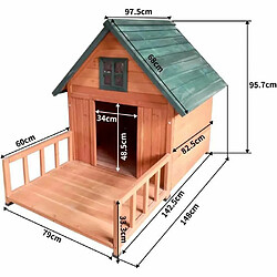 Nobex Niche en sapin LAIKA - 96x150x110cm - Pour chien - Bois