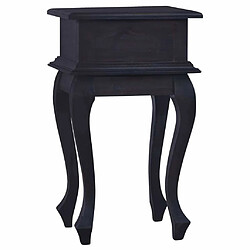 Maison Chic Table de chevet,Table de nuit,Table d'appoint pour salon Café noir clair 35x30x60cm Bois d'acajou massif -MN84087 pas cher