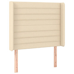 Avis Maison Chic Tête de lit scandinave à LED,meuble de chambre Crème 103x16x118/128 cm Tissu -MN37681