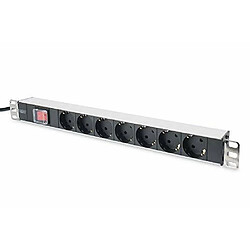 Digitus Multiprise 7 prises 2m (Noir) - rackable 19'