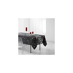 Douceur D'Interieur Nappe imprimée polyester - Noir - 150 cm x 240 cm - Constellation argenté