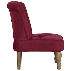 Acheter Helloshop26 Fauteuil chaise siège lounge design club sofa salon s françaises 2 pcs rouge bordeaux tissu 1102259