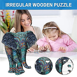 Universal Puzzle 105 pièces en bois d'éléphant pour adultes et enfants _ Coloré 