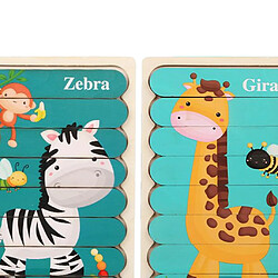 Acheter Puzzles En Bois Animal Early Puzzle éducatif Jouets Zèbre Girafe