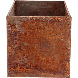 Avis Esschert Garden Jardinière en acier corten rouille 58 x 38 x 38 cm.