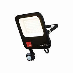 Lumière Projecteur extérieur LED PIR 50W 6500k Noir & Anthracite IP65 