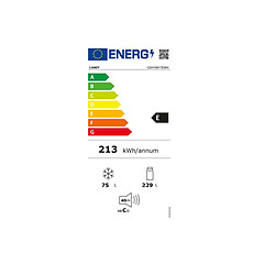 Réfrigérateur combiné 60cm 304l statique - CDH1S617EWH - CANDY