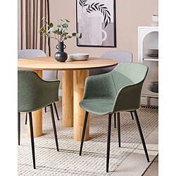 Beliani Chaise de salle à manger ELIM Set de 2 Tissu Vert foncé