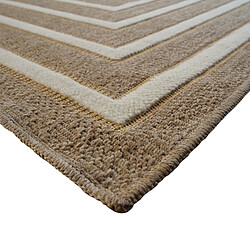 Avis Thedecofactory JUTE RELIEF RECT - Tapis effet jute à motif géométrique en relief blanc 198x290