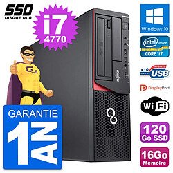 PC Fujitsu Esprimo E920 DT Intel Core i7-4770 RAM 16Go SSD 120Go Windows 10 Wifi - Occasion