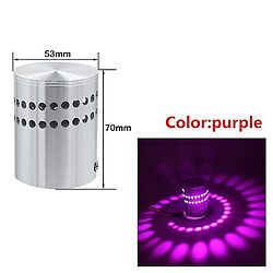 Universal Lampe murale à LED à trou en spirale avec lampe à télécommande Lampe en spirale dimmable, décoration maison KTV Bar Lumière de salle de mariage (violet) 