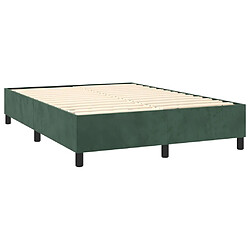 Acheter vidaXL Sommier à lattes de lit avec matelas LED Vert foncé 140x200 cm