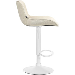 Avis Non Lot de 2 tabourets de bar Vonore tissu blanc