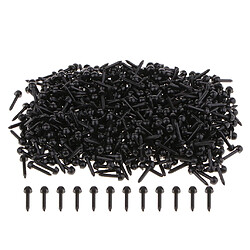 Avis 1 paquet de yeux / nez de sécurité en plastique noir pour Toy Doll Craft DIY 4mm 500pcs